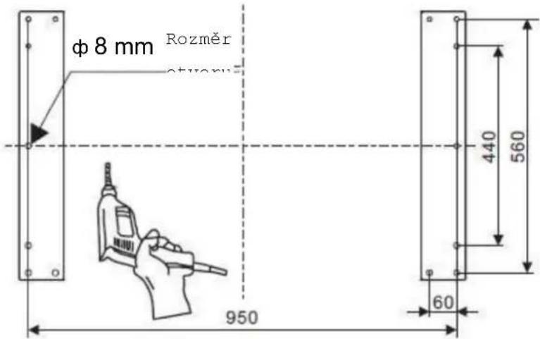 φ 8 mm Rozměr 950 440 560 60