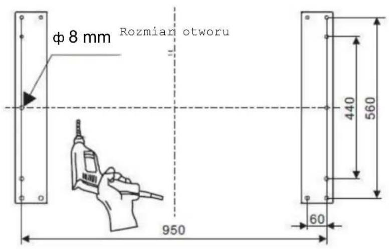 φ 8 mm Rozmian otworu 950 440 560 60