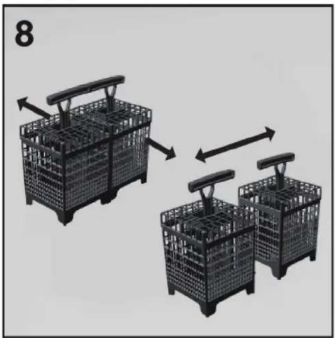 HOOVER HDPN 4S622PX-80 - Cutlery basket (fig. 8) - 1