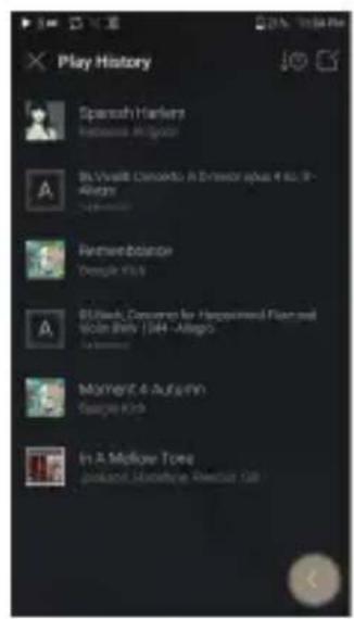 Astell&Kern A&ultima SP2000 - View Play History - 2