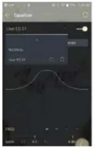 Astell&Kern KANN Cube - Deleting a Custom Equalizer Setting - 1