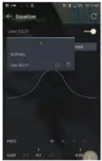 Astell&Kern A&norma SR25 - Löschen einer benutzerdefinierten Equalizer-Einstellung - 1