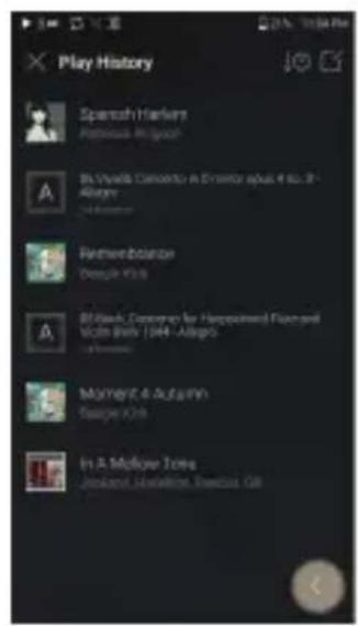 Astell&Kern A&futura SE200 - View Play History - 2