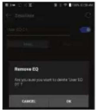 Astell&Kern A&futura SE200 - Deleting a Custom Equalizer Setting - 2