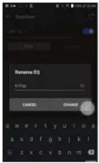 Astell&Kern A&futura SE200 - Renaming a Custom Equalizer Setting - 1