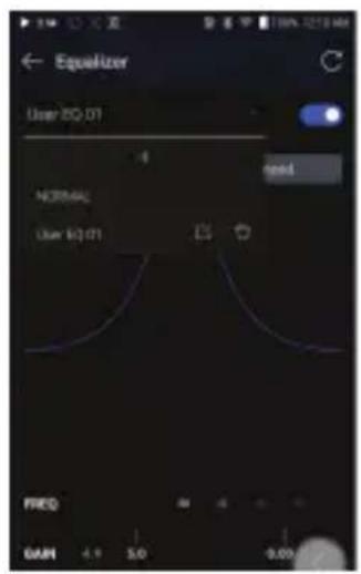 Astell&Kern A&futura SE200 - Deleting a Custom Equalizer Setting - 1