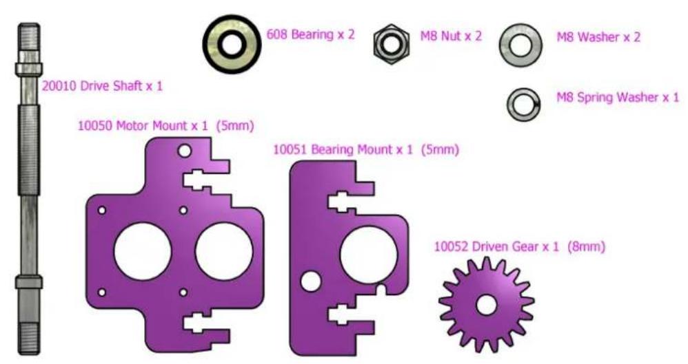 BFB RapMan 3.2 - 10c. Drive shaft - 1