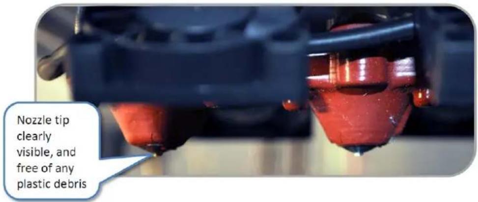 BFB 3D Touch - e. Check the hot-end nozzles are clean from plastic debris - 1