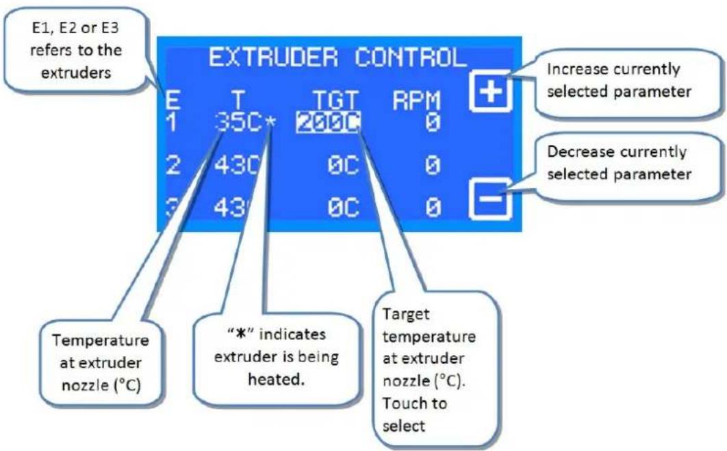 BFB 3D Touch - i. Extruder control - 2