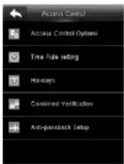 ZKTeco ProBio-ID - Access Control Settings - 2