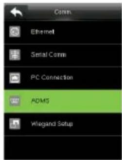 ZKTeco ProBio-ID - ADMS Settings - 1