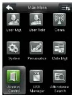 ZKTeco ProBio-ID - Access Control Settings - 1