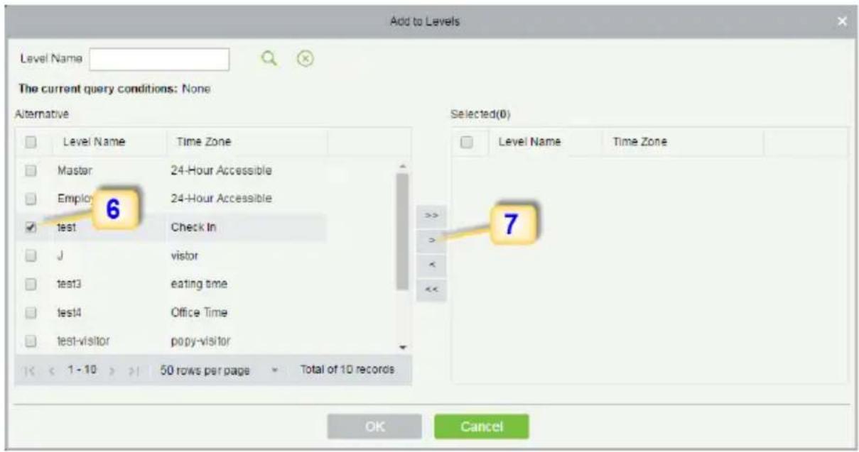 ZKTeco ProBio-ID - Add & Delete Personnel to Access Level - 2
