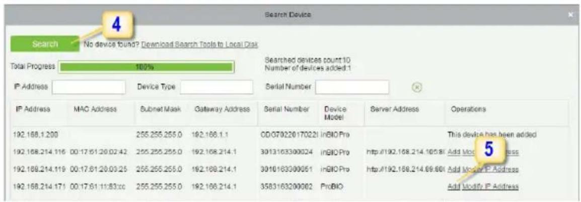 ZKTeco ProBio-ID - Adding Device - 2