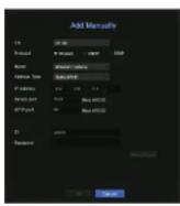 Hanwha HRX-1620 - Registering a Network Camera Manually - 1