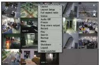 Hanwha HRX-1620 - Split mode menu - 1