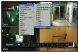 Hanwha HRX-1620 - Switching the split mode - 1