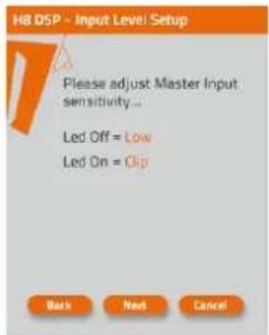 Hertz H8 DSP - H8 DSP in Level inputs calibration. - 3