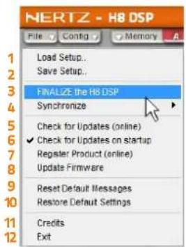 Hertz H8 DSP - "FILE" MAIN MENU 2 - 1