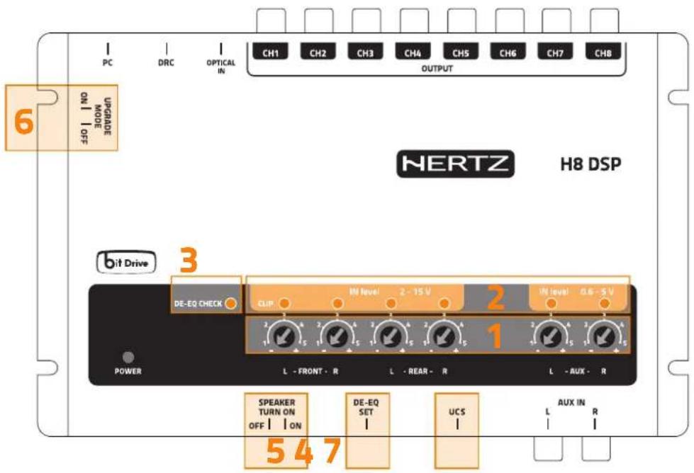 Hertz H8 DSP - CONTROLS AND SETTINGS - 1