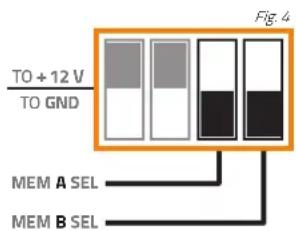 Hertz H8 DSP - MEM A SEL / MEM B SEL: - 2