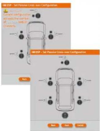 Hertz H8 DSP - Speaker groups passive crossover selection. - 2