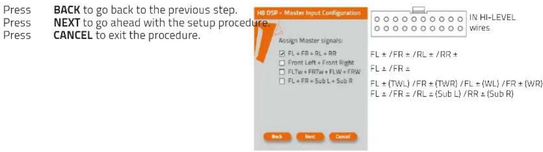 Hertz H8 DSP - Master high-level main inputs configuration. - 1