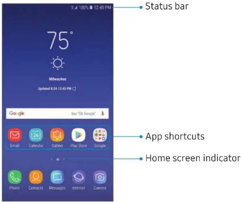 SAMSUNG Galaxy J - Home screen - 1