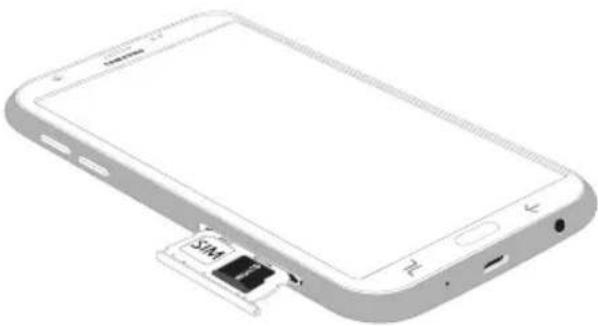 SAMSUNG Galaxy J - Install a SIM card and memory card - 1