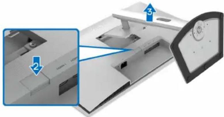 DELL S Series S2721QS - Entfernen des Monitorständers - S2721QS/S2721QSA - 3