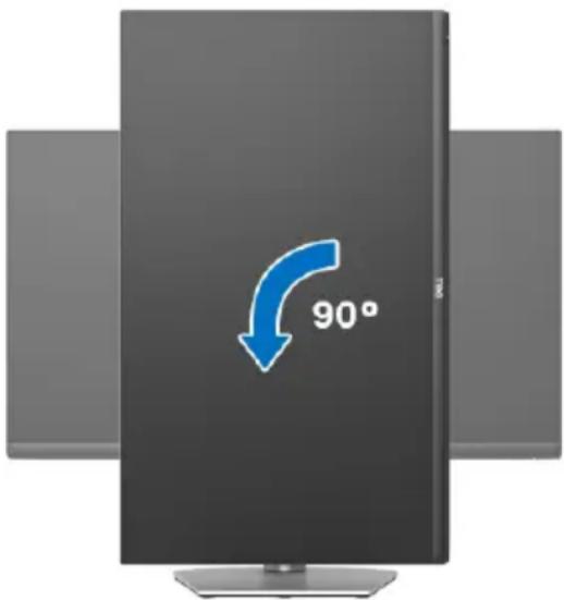 DELL S Series S2721QS - Entgegen dem Uhrzeigersinn drehen - 1