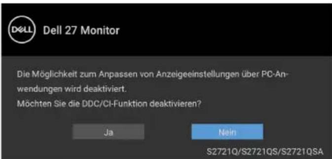 DELL S Series S2721QS - HINWEIS: Die Meldung könnte je nach angeschlossenem Eingangssignal leicht unterschiedlich sein. - 1