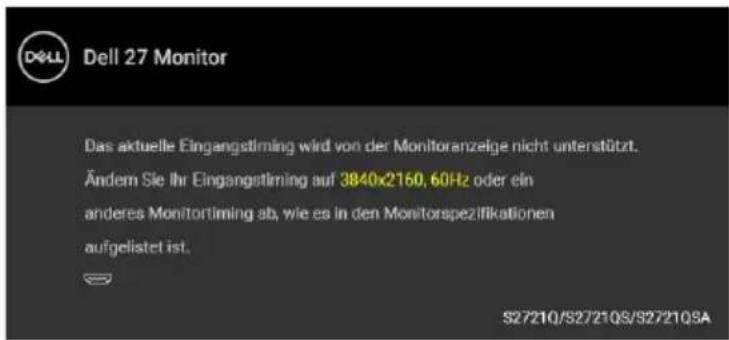 DELL S Series S2721QS - OSD-Warnmeldung - 1