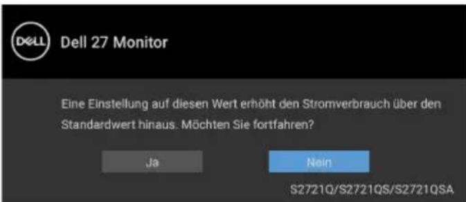 DELL S Series S2721QS - HINWEIS: Die Meldung könnte je nach angeschlossenem Eingangssignal leicht unterschiedlich sein. - 2