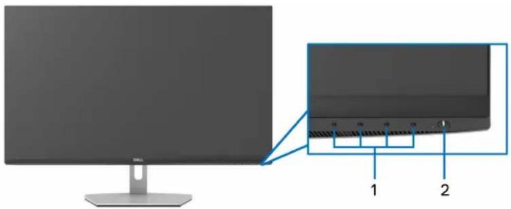 DELL S Series S2721QS - Komponenten und Bedienelemente - 1