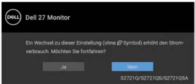 DELL S Series S2721QS - HINWEIS: Die Meldung könnte je nach angeschlossenem Eingangssignal leicht unterschiedlich sein. - 5