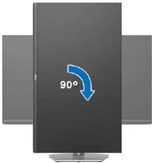 DELL S Series S2721QS - Die Anzeige drehen (nur S2721QS/S2721QSA) - 2