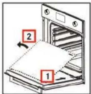 Diagram of a rack with labeled parts, showing two numbered components (1 and 2) indicating different parts of the rack.