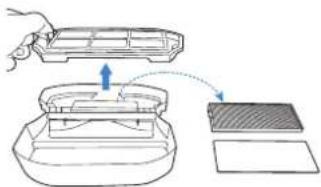 Diagram illustrating a mechanical assembly process with labeled components and directional arrows indicating motion or movement.