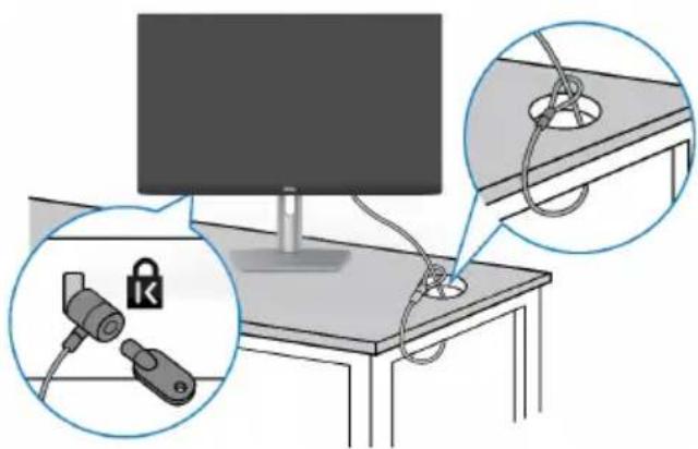 DELL S Series S2421HS - Monitor mit Kensington-Schloss sichern (optional) - 1