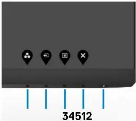 DELL S Series S2421HS - Sperren Sie die Taste(n) über die Bedientaste an der Frontblende. - 1