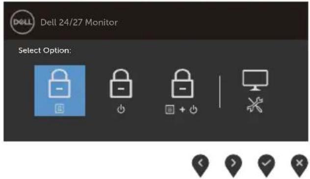 DELL S Series S2421HS - Sperren Sie die Taste(n) über die Bedientaste an der Frontblende. - 3