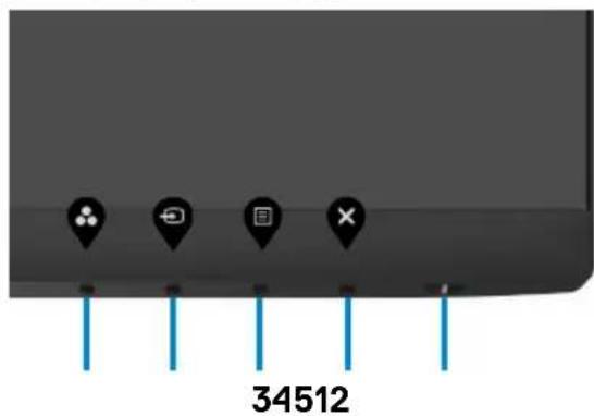 DELL S Series S2421NX - Bedienelemente an der Frontblende verwenden - 1