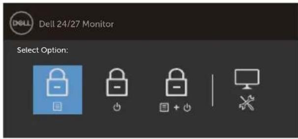 DELL S Series S2421NX - Sperren Sie die Taste(n) über die Bedientaste an der Frontblende. - 2