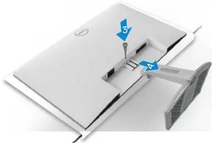 DELL S Series S2721NX - So entfernen Sie den Ständer: - 1