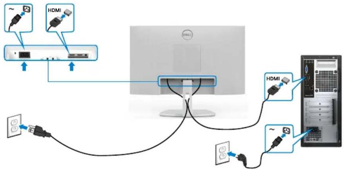 DELL S Series S2721NX - Ihren Monitor anschließen - 2