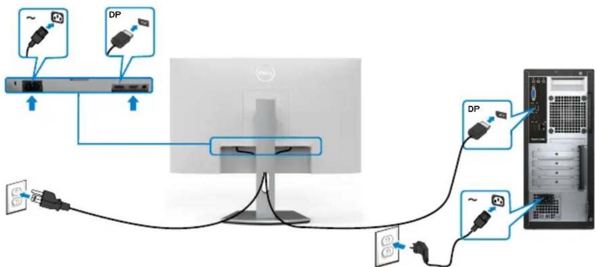 DELL S Series S2721HS - So verbinden Sie Ihren Monitor mit dem Computer: - 2