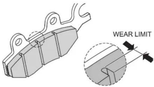 TVS Wego - Brake pad wear indicator (disc type) - 1