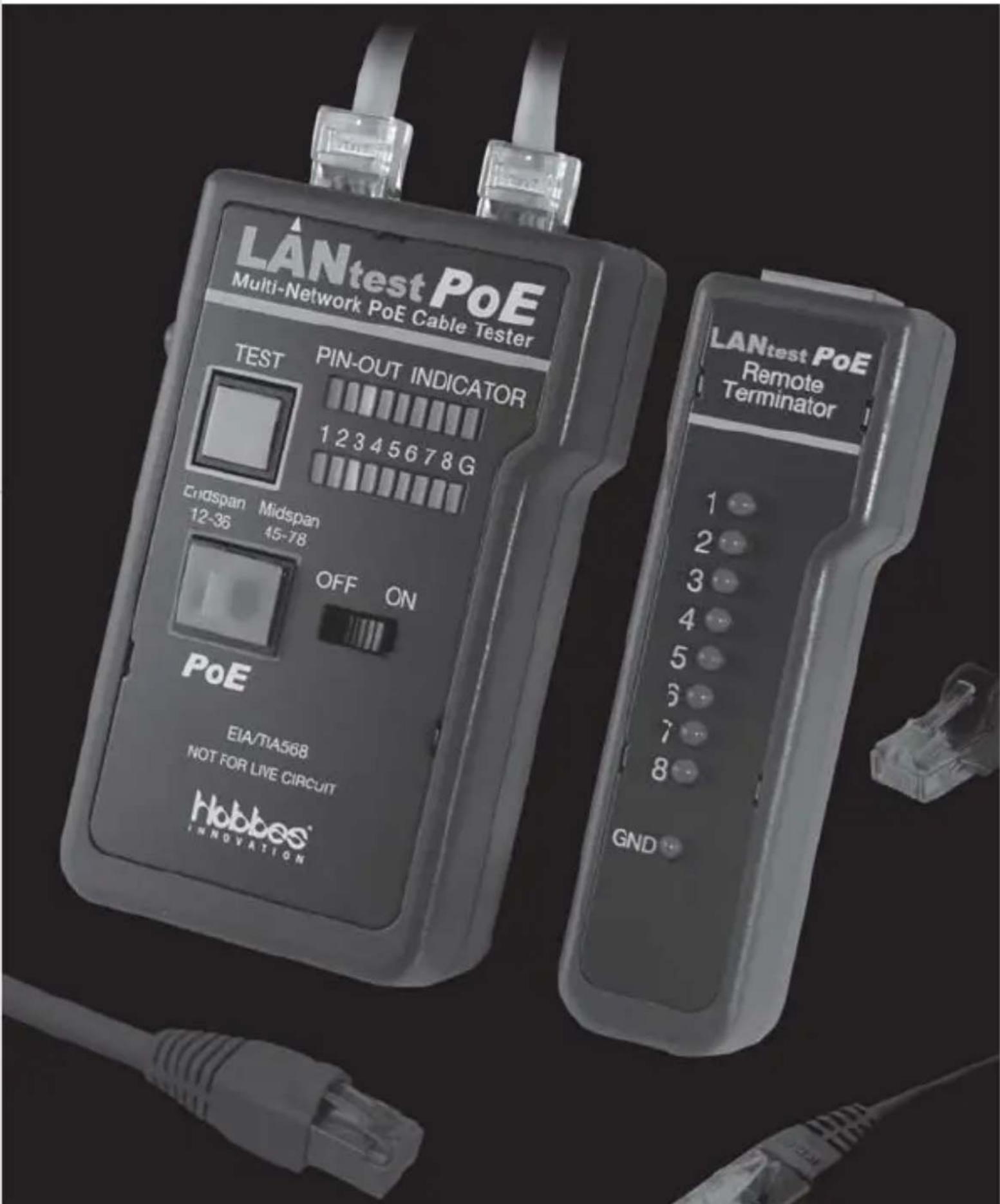 Hobbes LANtest PoE - Multi-Network PoE Cable Tester - 1