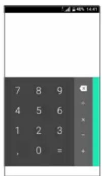 7 8 9 4 5 6 1 2 3 , 0 =